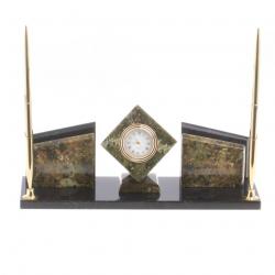 Письменный мини-набор &quot;Куб&quot; камень офиокальцит — 