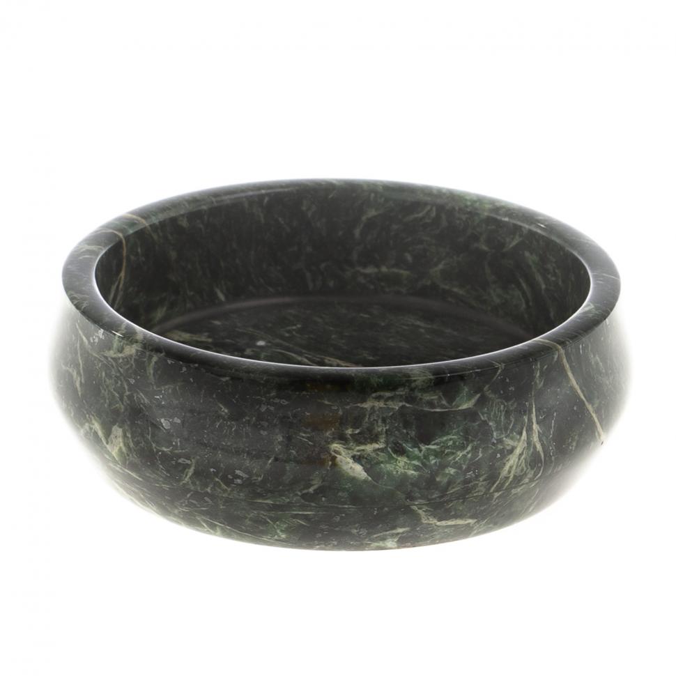 Пепельница круглая из змеевика 10х10х3,5 см фото 1 — 