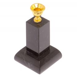 Подсвечник церковный &quot;Столбик&quot; черный змеевик — 