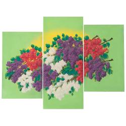 Модульная картина из каменной крошки &quot;Ветки сирени&quot; 70х90 см — 