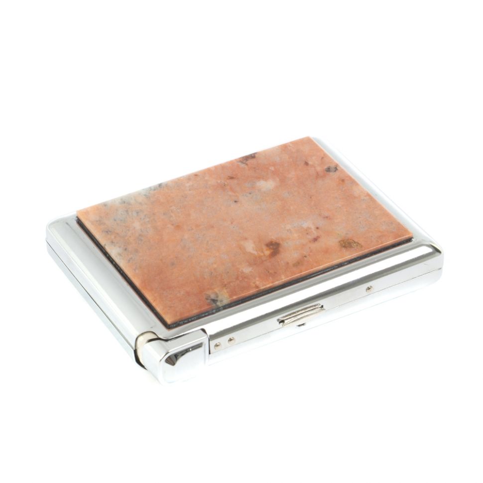 Портсигар на 20 сигарет с зажигалкой камень пегматит фото 1 — 