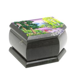 Шкатулка с расписной крышкой &quot;Лето&quot; 11х9х6,5 см — 