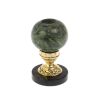 Подсвечник из бронзы "Шар" змеевик офиокальцит фото 1 — 