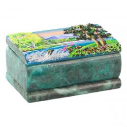 Шкатулка с расписной крышкой Лето 10,5х6,5х5 см — 