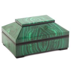 Ларец из натурального малахита &quot;Сказка&quot; 10х7х5,5 см — 