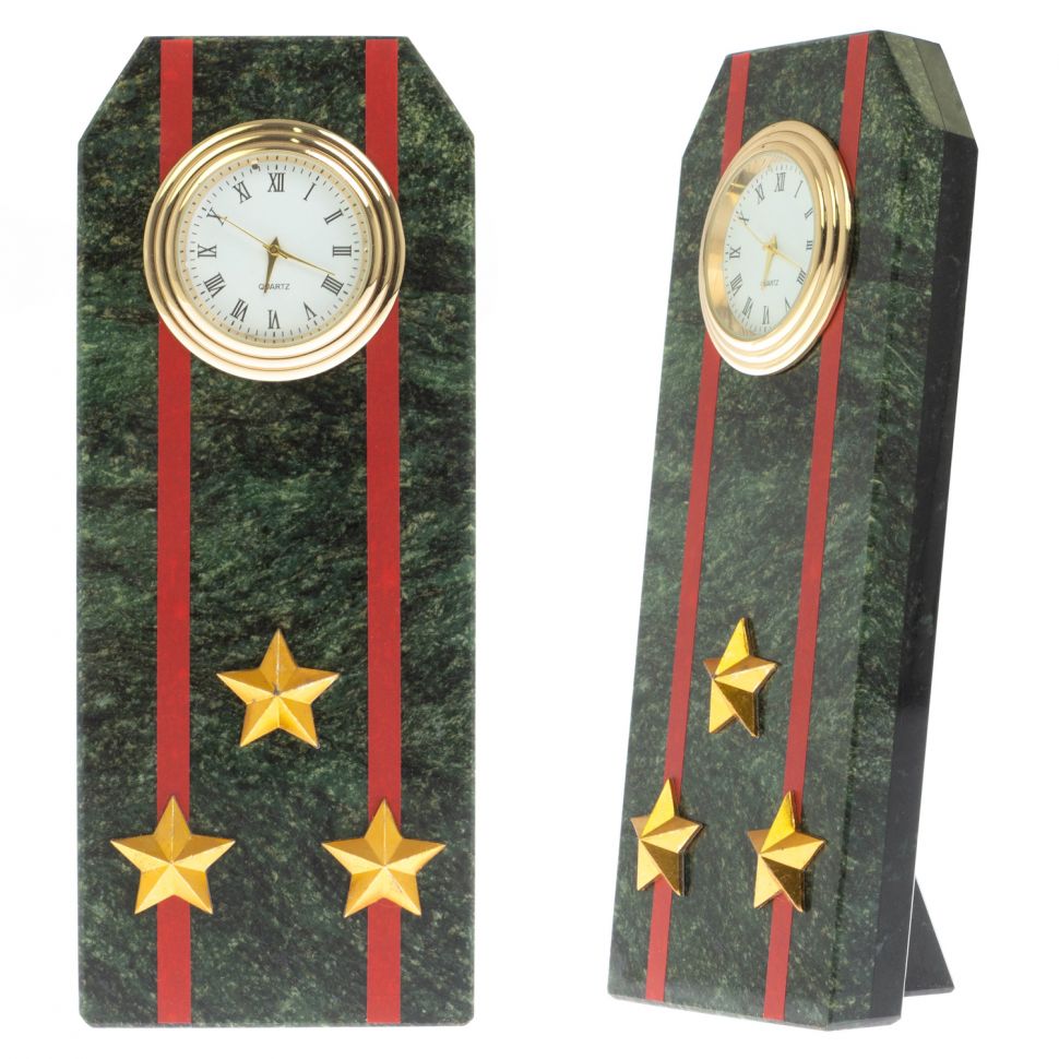 Часы погон "Полковник ВС" камень шабровский змеевик фото 1 — 