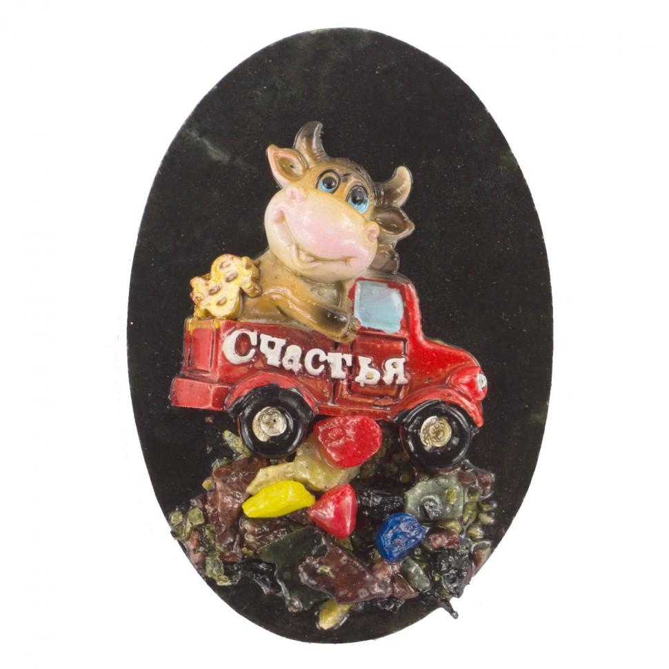 Магнит сувенирный символ года Бычок Счастья фото 1 — 