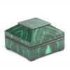 Малахитовый ларец "Квадрат" 8х8х5 см фото 1 — 