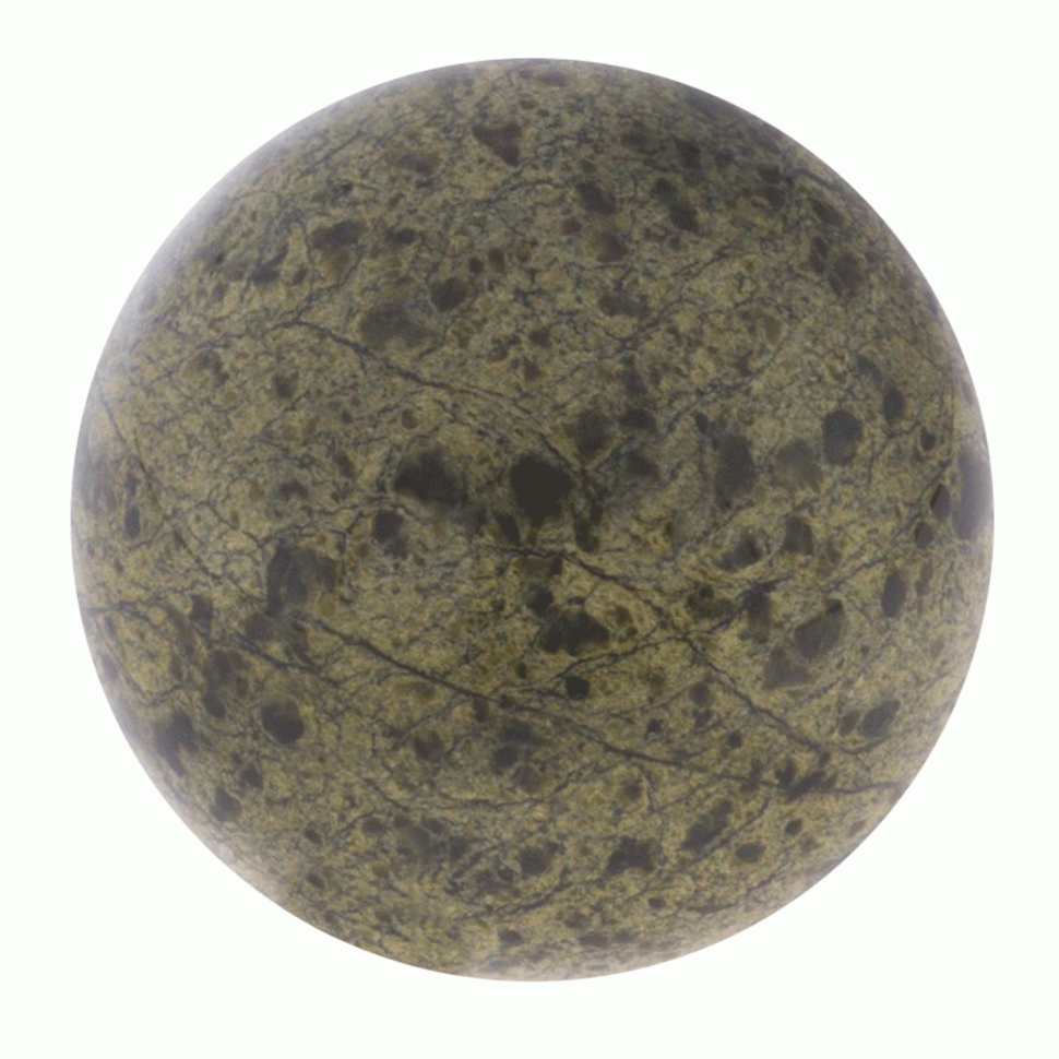 Шар 9 см зеленый змеевик фото 1 — 