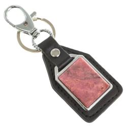 Брелок для ключей с накладкой из родонита — 