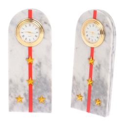 Часы &quot;Погон капитан МВД&quot; из мрамора — 