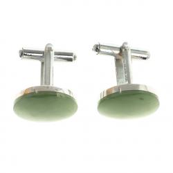 Запонки из нефрита круглые — 