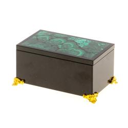 Шкатулка из малахита &quot;Тайна&quot; 10,5х6,5х5 см — 