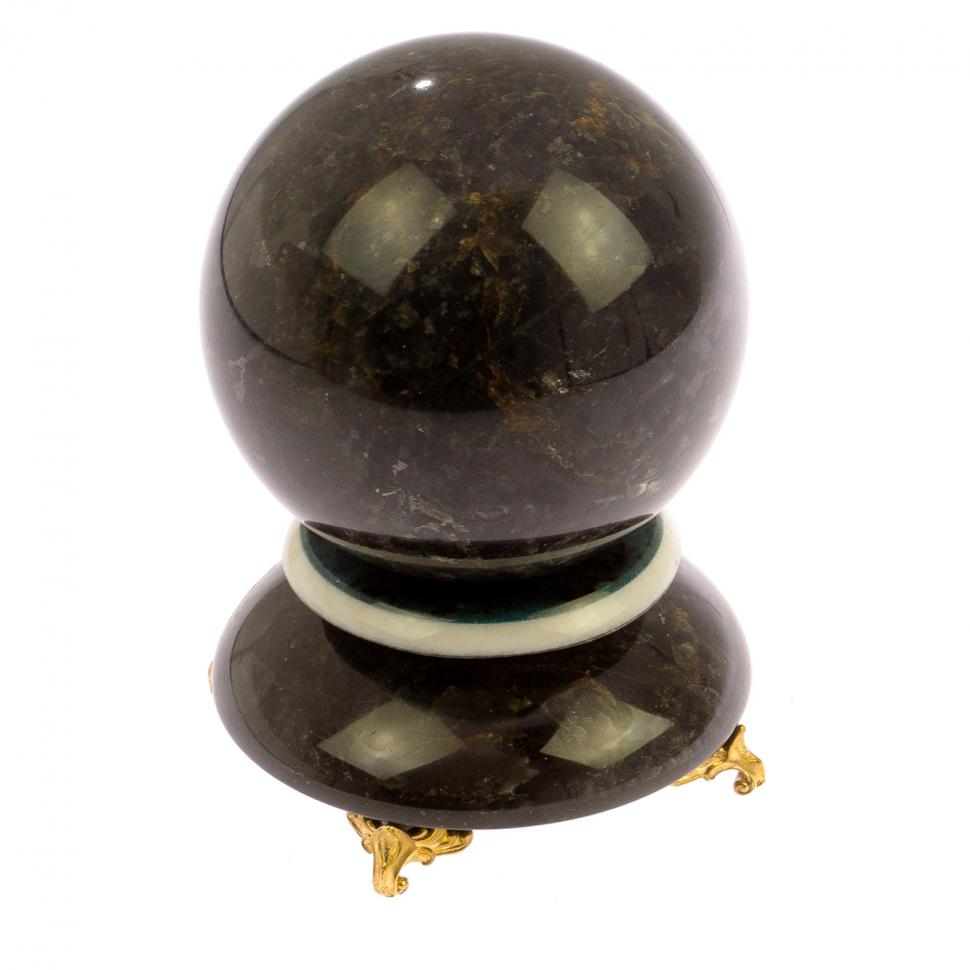 Шар из лабрадорита "Антистресс" 10 см на подставке фото 1 — 