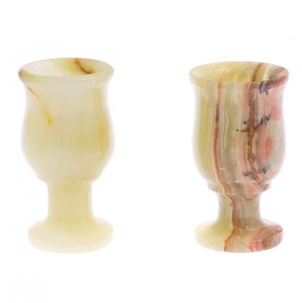 Набор рюмок из оникса 2 шт 20 мл 3,8х7 см в коробке (1,5х3) фото 1 — 