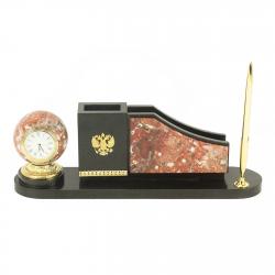 Настольный набор &quot;Шар&quot; креноид змеевик — 