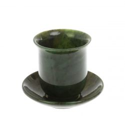 Кофейная чашка с блюдцем из нефрита — 