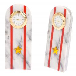 Часы &quot;Погон майор МВД&quot; из мрамора — 