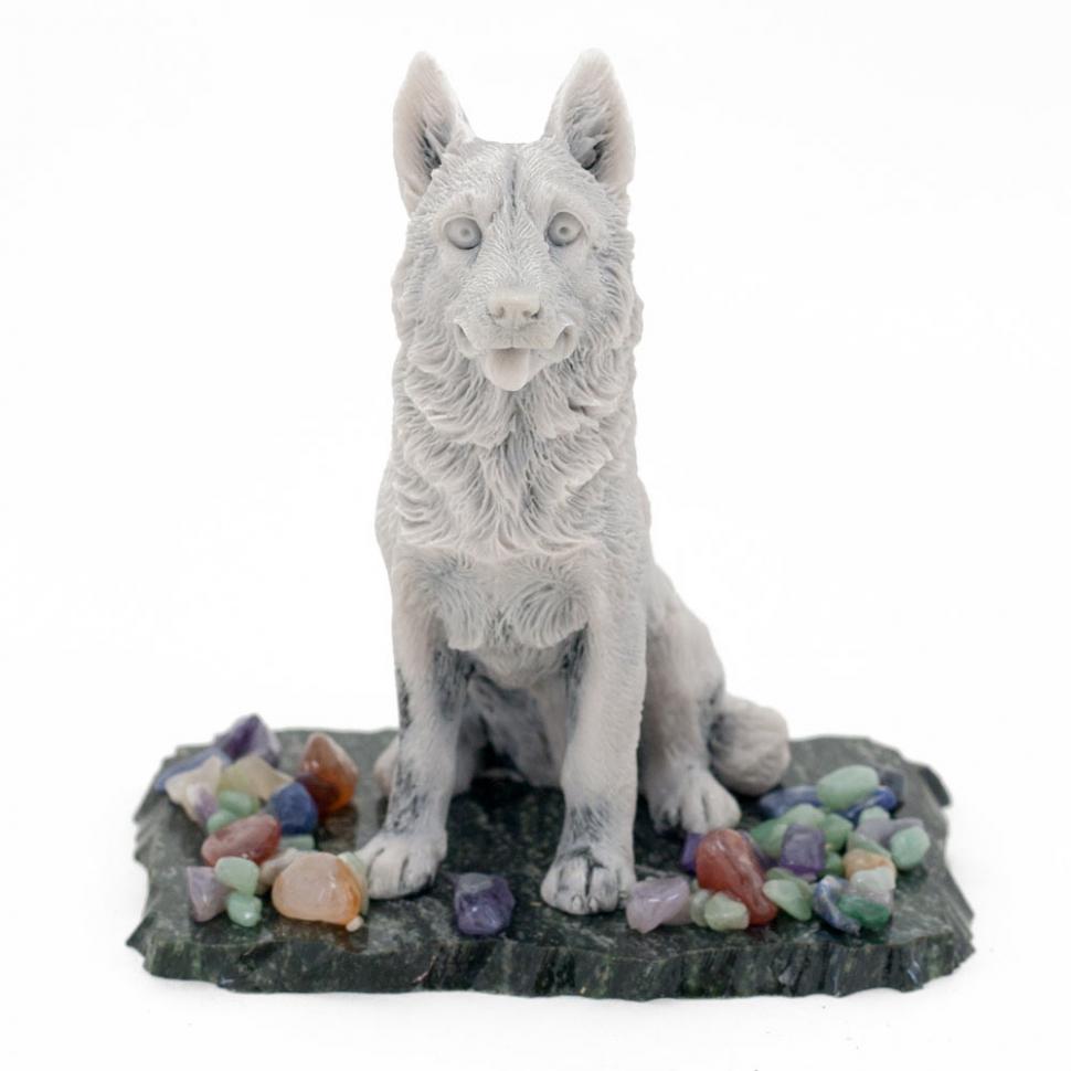 Сувенир "Овчарка" из мрамолита фото 1 — 