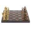 Шахматы настольные "Богатыри" змеевик креноид доска 40х40 см фото 2 — 