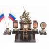 Письменный прибор "Георгий Победоносец" камень яшма бронза фото 10 — 