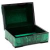 Малахитовый ларец "Люкс" из натурального камня малахит 17х12,5х9,5 см фото 2 — 