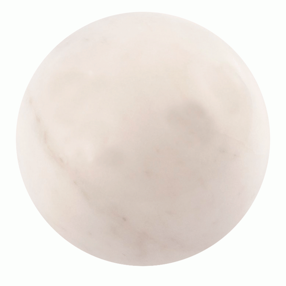 Шар 8,5 см из натурального белого мрамора фото 1 — 