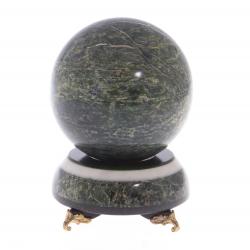 Шар Антистресс 10,5 см на подставке камень змеевик — 