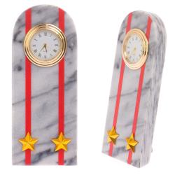 Часы &quot;Погон подполковник МВД&quot; из мрамора — 