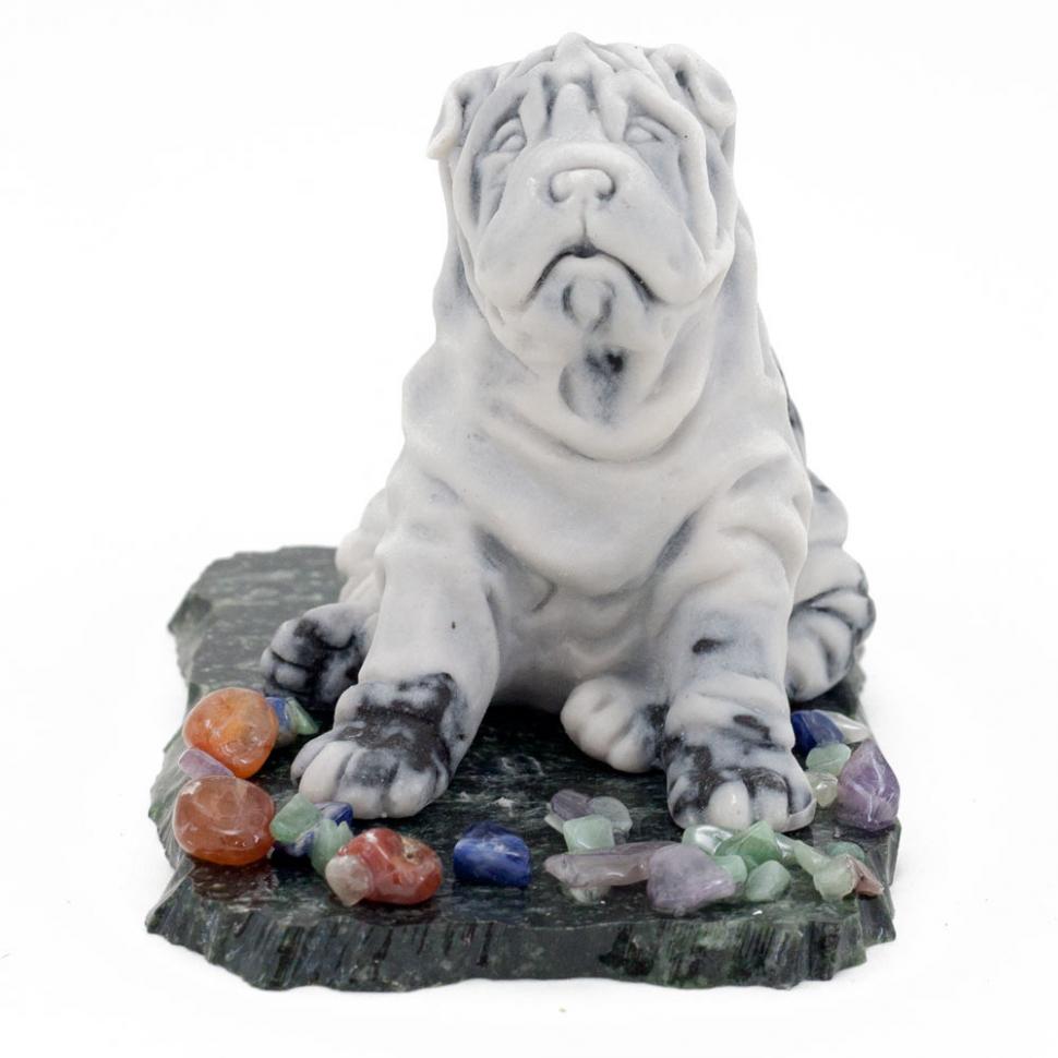 Сувенир "Шарпей" из мрамолита фото 1 — 