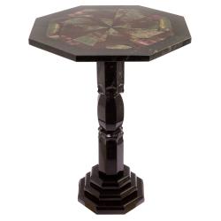 Столик из камня №2 змеевик, яшма — 