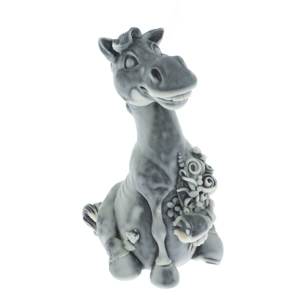 Статуэтка "Конь с букетом (шарж)" из мрамолита фото 1 — 