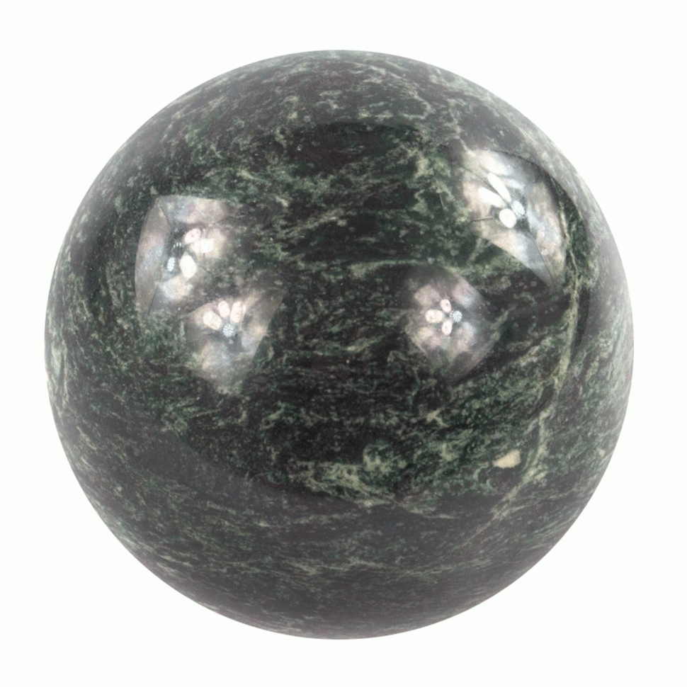 Шар из темно-зеленого змеевика 8 см фото 1 — 