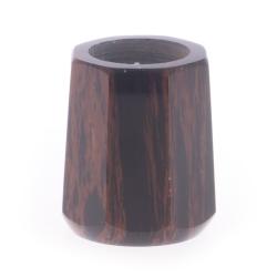 Подсвечник из обсидиана со свечой 6х6х7,5 см — 