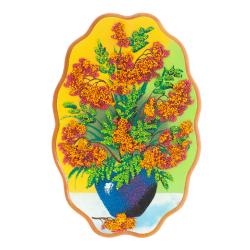 Картина с рисунком из камня &quot;Рябина&quot; 29х19 см — 