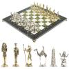 Шахматы "Древний Египет" доска 40х40 см мрамор змеевик фото 1 — 