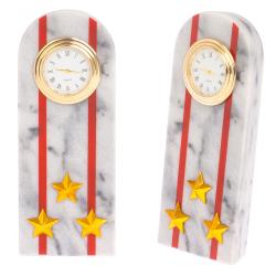 Часы &quot;Погон полковник МВД&quot; из мрамора — 