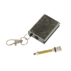 Брелок огниво &quot;Вечная спичка&quot; с накладкой из камня лабрадорит 2,8х1,3х5 см — 