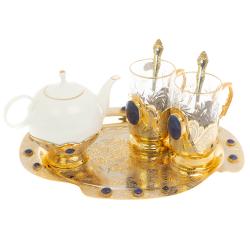 Набор чайный &quot;Лазурит&quot; в подарочной коробке Златоуст — 