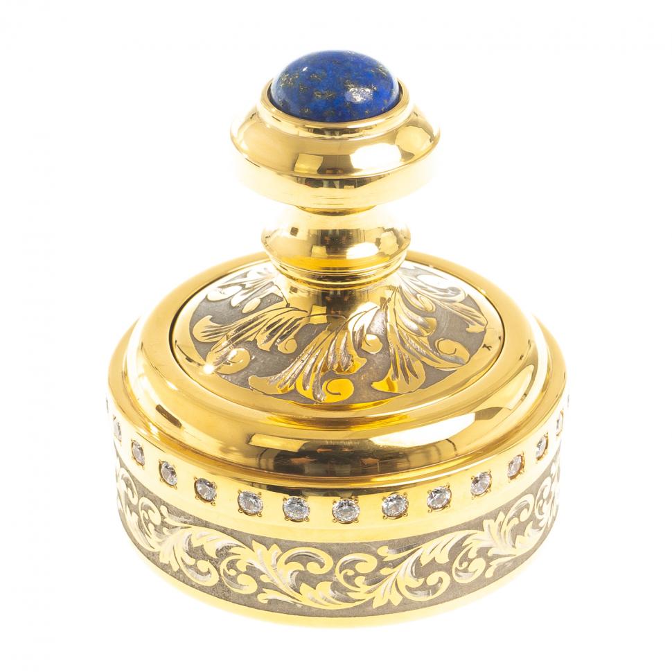 Оснастка для печати "Герб России" камень лазурит Златоуст фото 1 — 