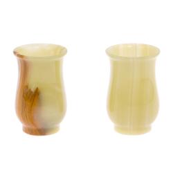 Набор стаканов из оникса 150 мл 6,2х9,7 см 2 шт в коробке (2,5х4) — 