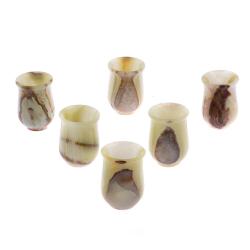 Набор стопок из оникса 6 штук в футляре 40 мл 5х6,5 см (2х3) — 