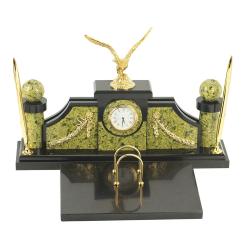 Письменный набор &quot;Гордый орел&quot; бронза змеевик — 