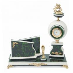 Набор с визитницей &quot;Георгий Победоносец&quot; камень мрамор — 