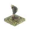 Статуэтка из бронзы "Кобра" на змеевике фото 2 — 