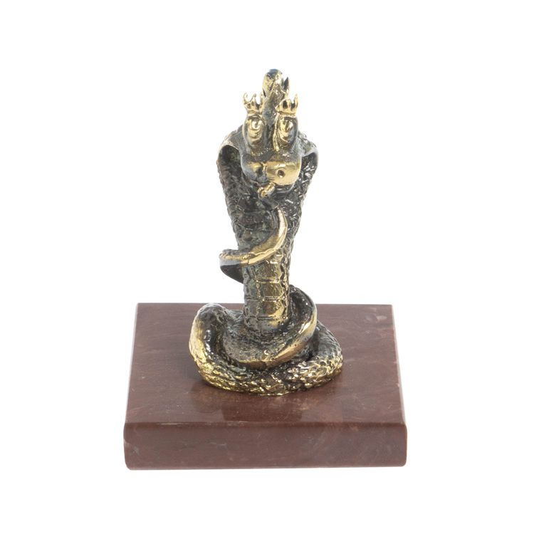 Бронзовая статуэтка "Змея-царевна" на лемезите фото 1 — 