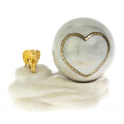 Композиция с шаром &quot;Ангел и сердце&quot; мрамор — 