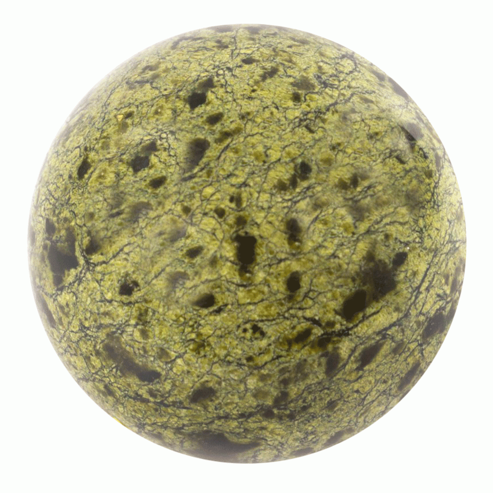 Шар 6,5 см зеленый змеевик фото 1 — 