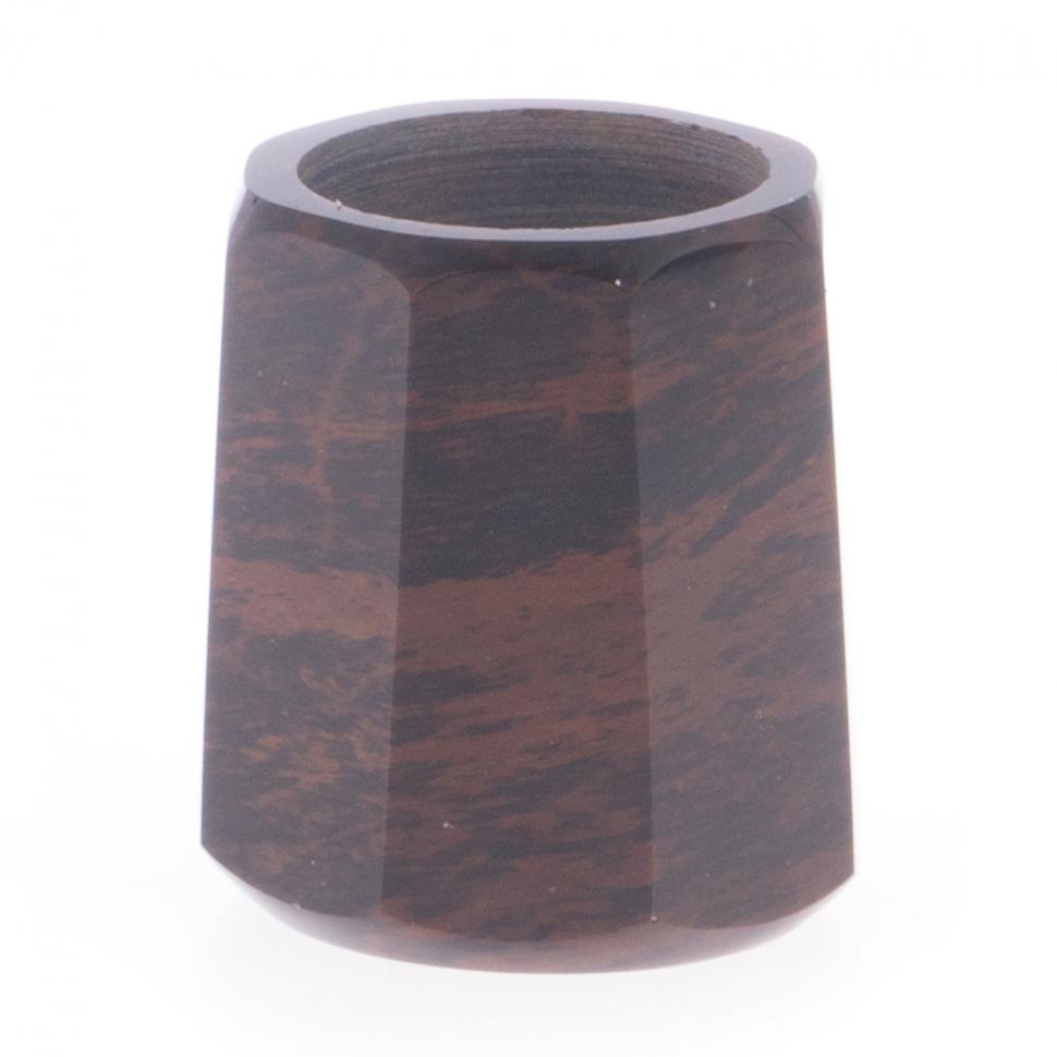 Подсвечник из обсидиана со свечой 6х6х6,5 см фото 1 — 