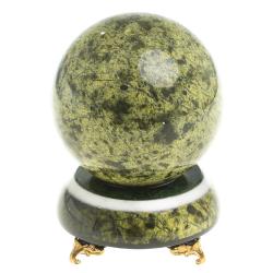 Cувенир &quot;Шар Антистресс&quot; 10,5 см змеевик на подставке — 